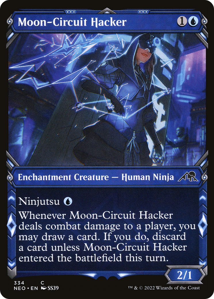 Moon-Circuit Hacker (Showcase) (NEO-334)  Foil - Kamigawa: Neon Dynasty: (Showcase)