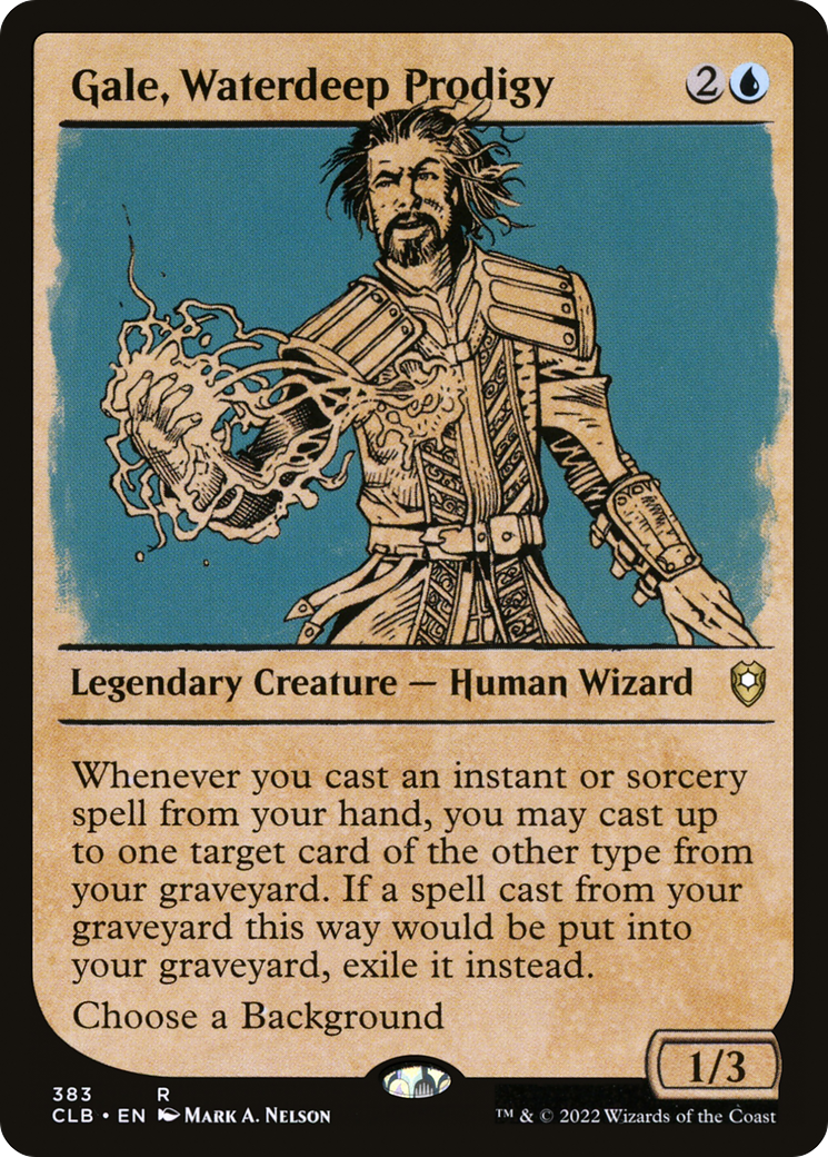 Gale, Waterdeep Prodigy (Showcase) (CLB-383)  - Commander Legends: Battle for Baldur's Gate: (Showcase)