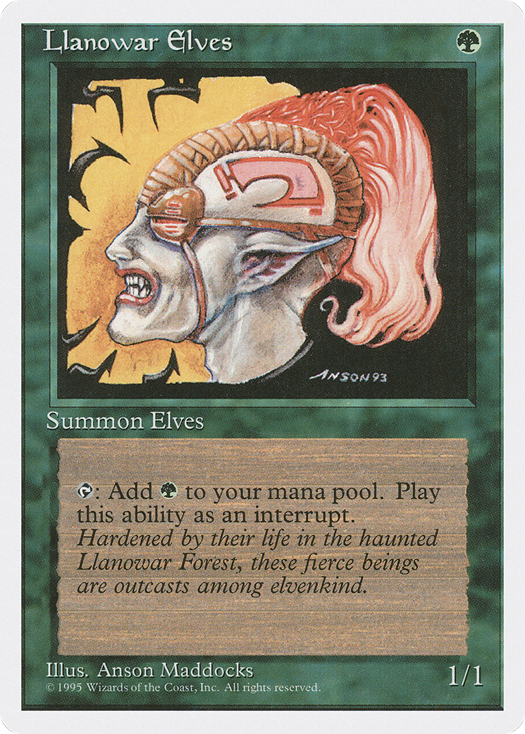 Llanowar Elves (4ED-145)  - Fourth Edition