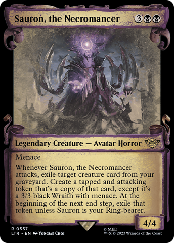 Sauron, the Necromancer (Showcase Scrolls) (LTR-557)  Foil - The Lord of the Rings: Tales of Middle-earth: (Showcase)