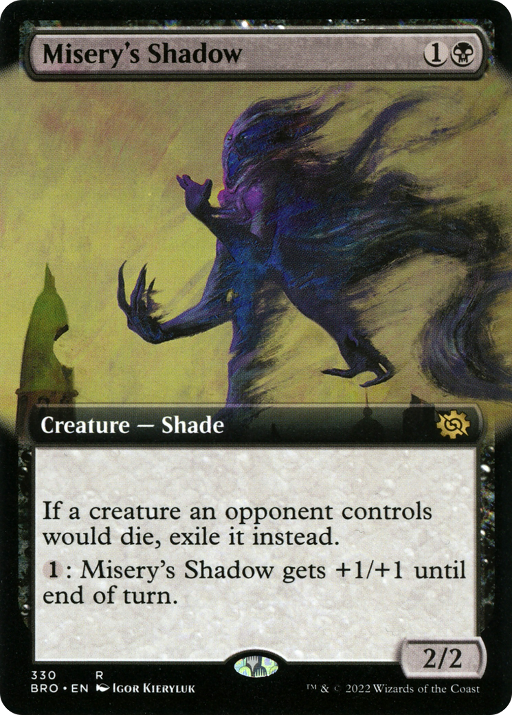 Misery's Shadow (Extended Art) (BRO-330)  Foil - The Brothers' War: (Extended Art)