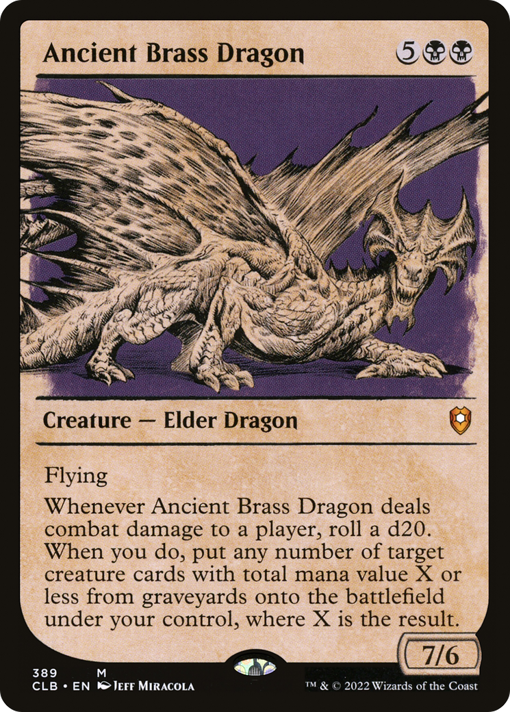 Ancient Brass Dragon (Showcase) (CLB-389)  - Commander Legends: Battle for Baldur's Gate: (Showcase)