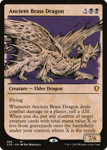 Ancient Brass Dragon (Showcase) (CLB-389)  - Commander Legends: Battle for Baldur's Gate: (Showcase)