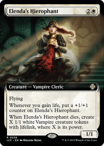 Elenda's Hierophant (Extended Art) (LCC-039)  - The Lost Caverns of Ixalan Commander: (Extended Art)