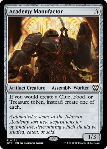 Academy Manufactor (OTC-251)  - Outlaws of Thunder Junction Commander