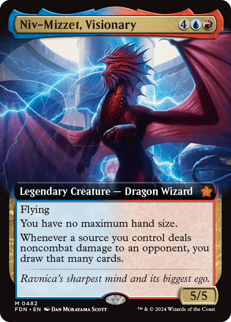 Niv-Mizzet, Visionary (Extended Art) (FDN-482)  Foil - Foundations: (Extended Art)