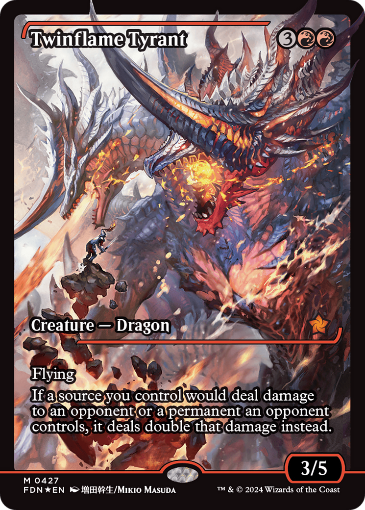 Twinflame Tyrant (Showcase) (FDN-427)  Foil - Foundations: (Showcase)
