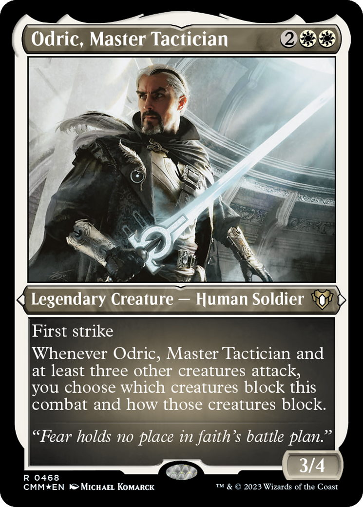 Odric, Master Tactician (CMM-468)  Etched Foil - Commander Masters