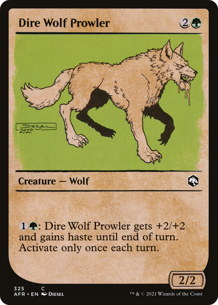 Dire Wolf Prowler (Showcase) (AFR-325) - Adventures in the Forgotten Realms: (Showcase) Foil