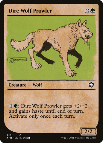 Dire Wolf Prowler (Showcase) (AFR-325)  Foil - Adventures in the Forgotten Realms: (Showcase)