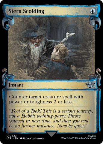 Stern Scolding (Showcase Scrolls) (LTR-522)  Foil - The Lord of the Rings: Tales of Middle-earth: (Showcase)
