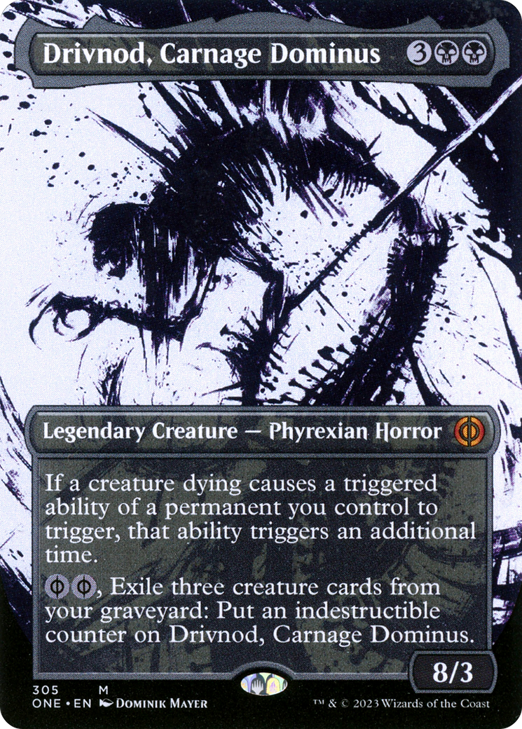 Drivnod, Carnage Dominus (Showcase) (ONE-305)  - Phyrexia: All Will Be One: (Showcase) (Borderless)