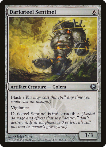Darksteel Sentinel (SOM-152)  Foil - Scars of Mirrodin