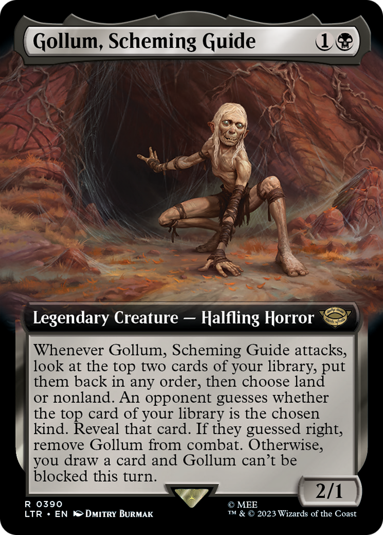 Gollum, Scheming Guide (Extended Art) (LTR-390)  - The Lord of the Rings: Tales of Middle-earth: (Extended Art)