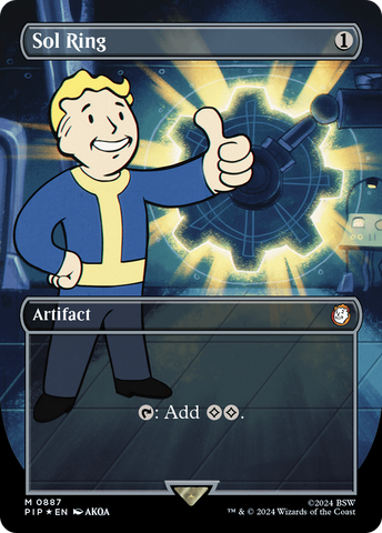 Sol Ring (Borderless) (Surge Foil) (PIP-887) - Fallout (Borderless) Foil