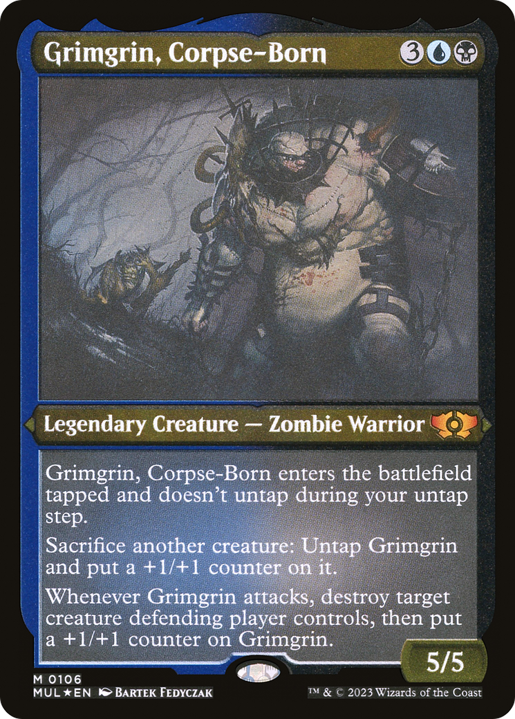 Grimgrin, Corpse-Born (Foil Etched) (MUL-106) - Multiverse Legends Foil