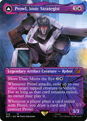 Prowl, Stoic Strategist (Shattered Glass) (BOT-016) - Transformers: (convertdfc, shatteredglass) (Borderless) Foil