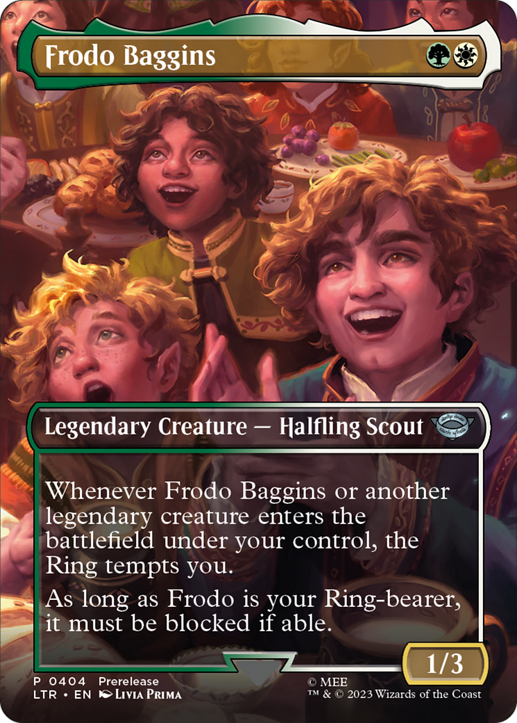 Frodo Baggins (Borderless) (LTR-404)  Foil - The Lord of the Rings: Tales of Middle-earth