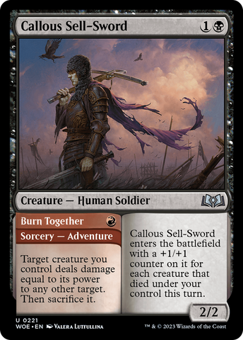 Callous Sell-Sword (WOE-221)  Foil - Wilds of Eldraine