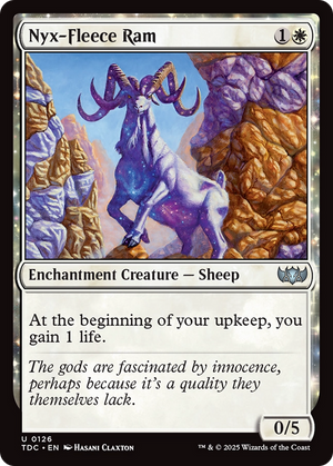 Nyx-Fleece Ram (TDC-126) - Commander: Tarkir: Dragonstorm: (enchantment)