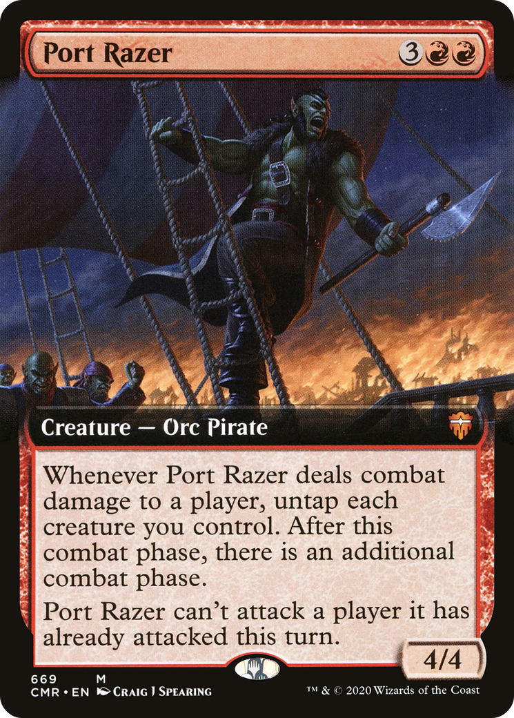 Port Razer (Extended Art) (CMR-669)  - Commander Legends: (Extended Art)