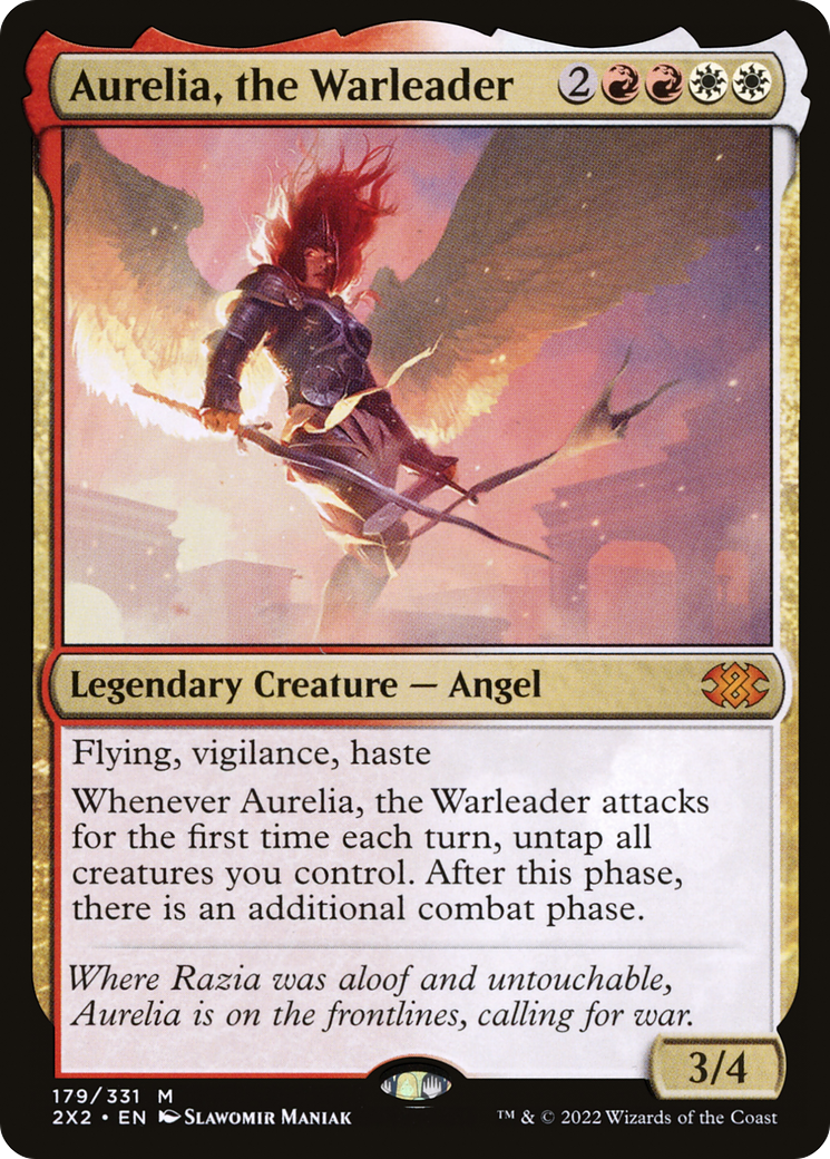 Aurelia, the Warleader (2X2-179) - Double Masters 2022 Foil