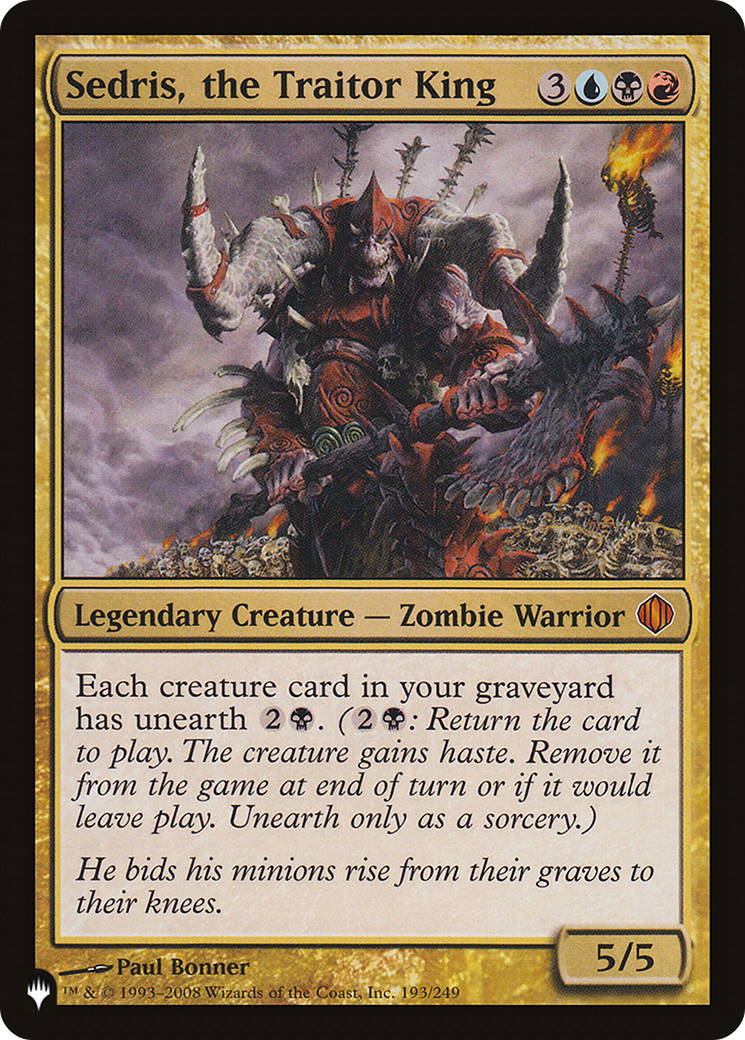 Sedris, the Traitor King (LIST-193/249)  - The List