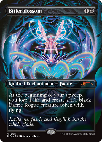 Bitterblossom (Double Rainbow Foil) (SLD-1898)  Foil - Secret Lair Drop (Borderless)