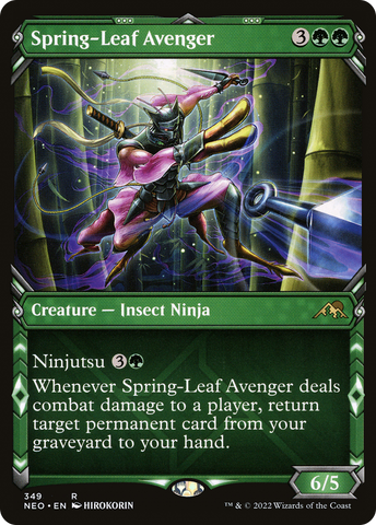 Spring-Leaf Avenger (Showcase) (NEO-349)  Foil - Kamigawa: Neon Dynasty: (Showcase)