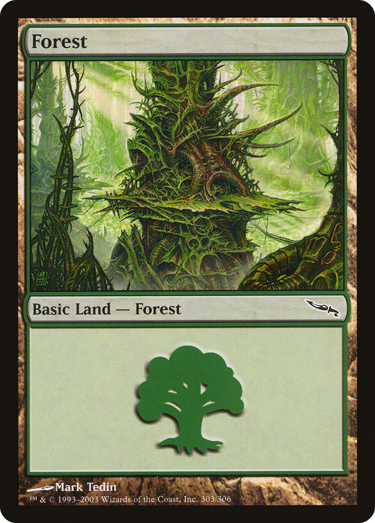 Forest (303) (MRD-303)  Foil - Mirrodin