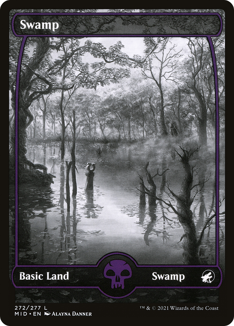 Swamp (272) (MID-272) - Innistrad: Midnight Hunt: (Full Art, Showcase)