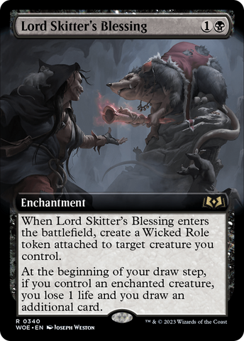 Lord Skitter's Blessing (Extended Art) (WOE-340)  Foil - Wilds of Eldraine: (Extended Art)