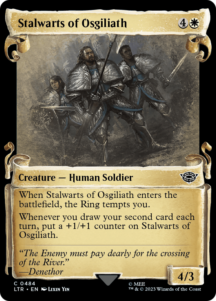 Stalwarts of Osgiliath (Showcase Scrolls) (LTR-484)  Foil - The Lord of the Rings: Tales of Middle-earth: (Showcase)