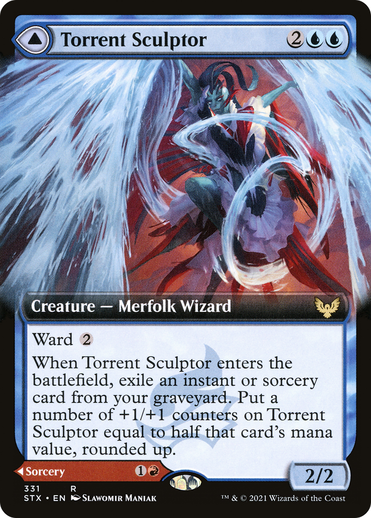 Torrent Sculptor (Extended Art) (STX-331) - Strixhaven: School of Mages: (Extended Art) Foil