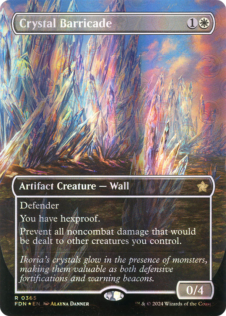 Crystal Barricade (Borderless) (Mana Foil) (FDN-365)  Foil - Foundations