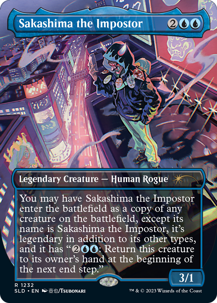 Sakashima the Impostor (SLD-1232)  Foil - Secret Lair Drop (Borderless)