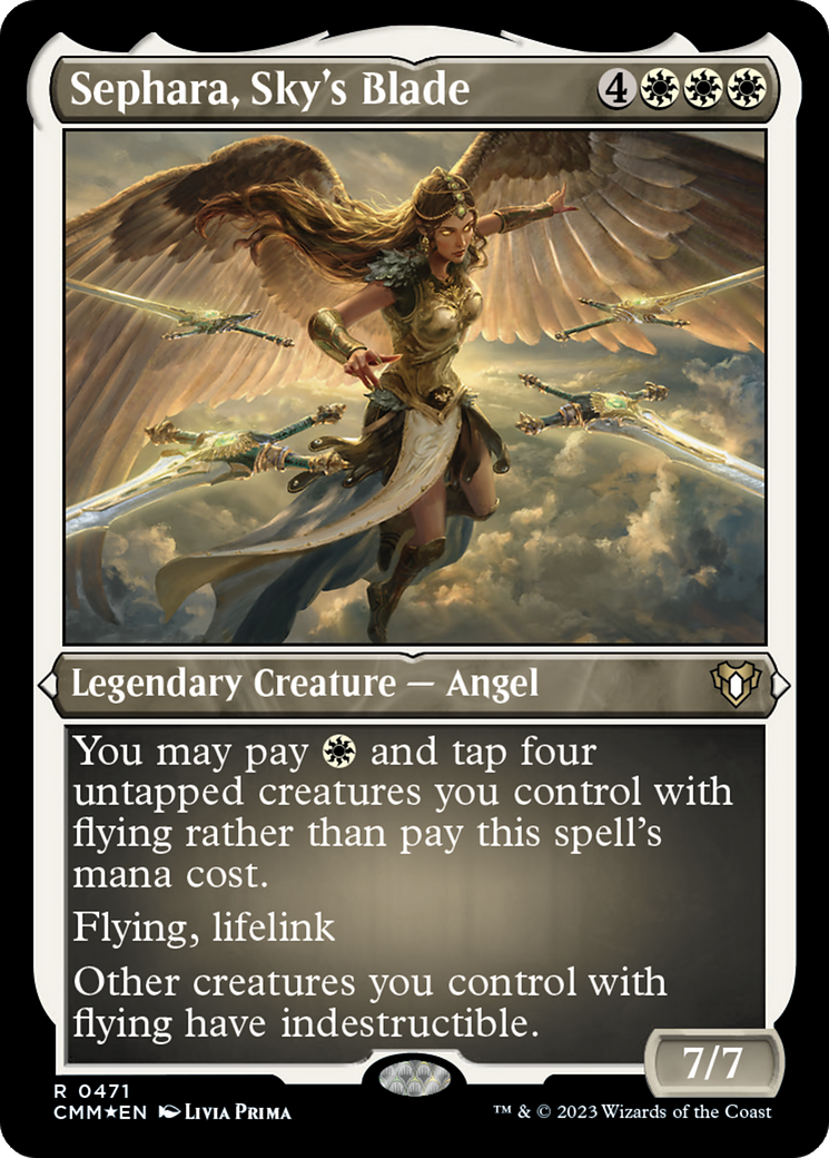 Sephara, Sky's Blade (CMM-471)  Etched Foil - Commander Masters