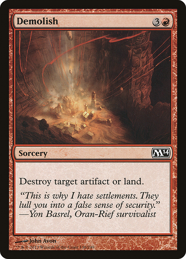 Demolish (M14-136)  Foil - Magic 2014