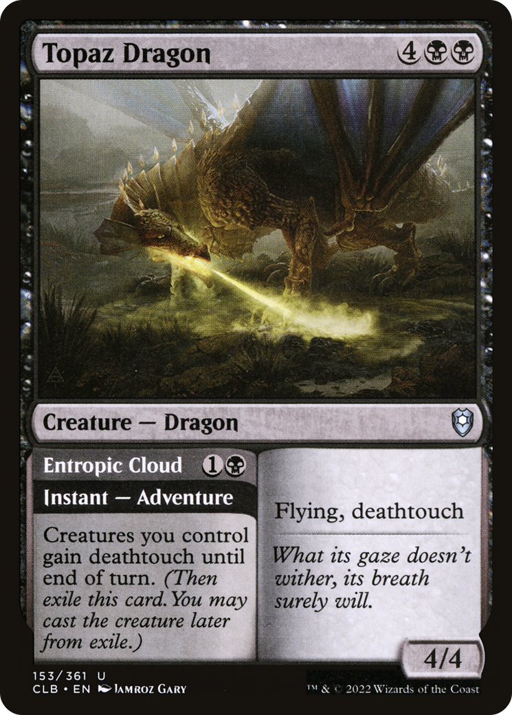 Topaz Dragon (CLB-153)  Foil - Commander Legends: Battle for Baldur's Gate