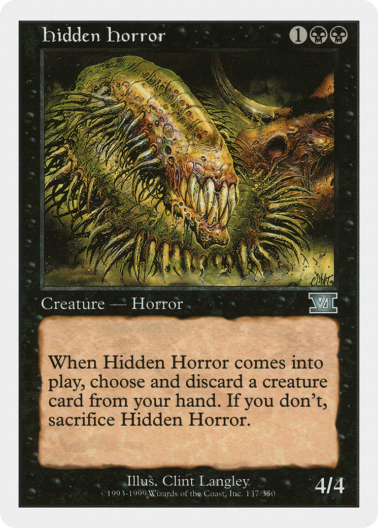 Hidden Horror (6ED-137)  - Classic Sixth Edition
