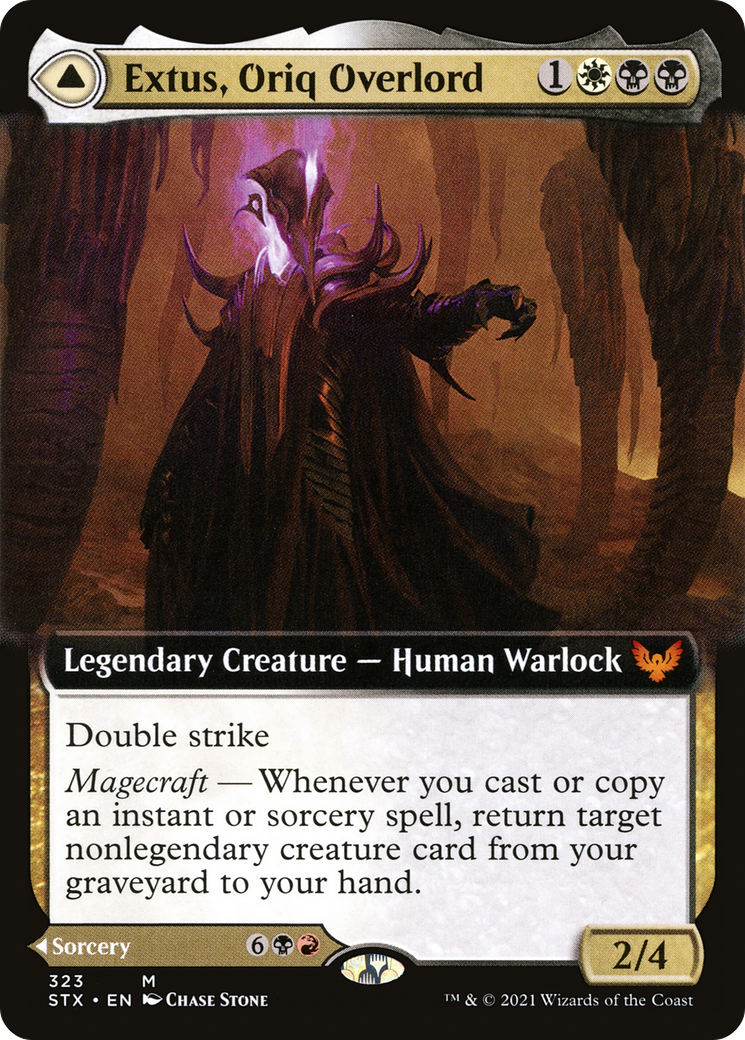 Extus, Oriq Overlord (Extended Art) (STX-323)  - Strixhaven: School of Mages: (Extended Art)