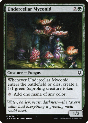Undercellar Myconid (CLB-259)  Foil - Commander Legends: Battle for Baldur's Gate