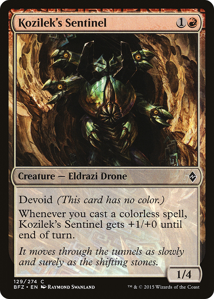 Kozilek's Sentinel (BFZ-129)  Foil - Battle for Zendikar