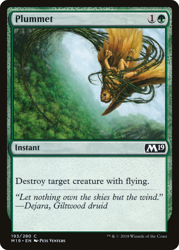 Plummet (M19-193)  - Core Set 2019