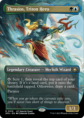 Thrasios, Triton Hero (Borderless) (SPG-016)  Foil - Special Guests