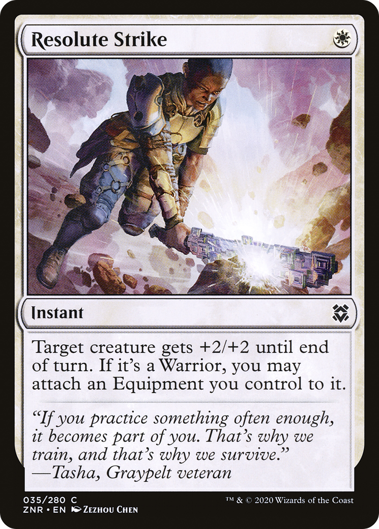 Resolute Strike (ZNR-035)  - Zendikar Rising