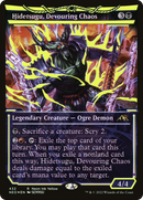 Hidetsugu, Devouring Chaos (Neon Yellow) (WPN Exclusive) (NEO-432) - Kamigawa: Neon Dynasty: (Showcase) Foil