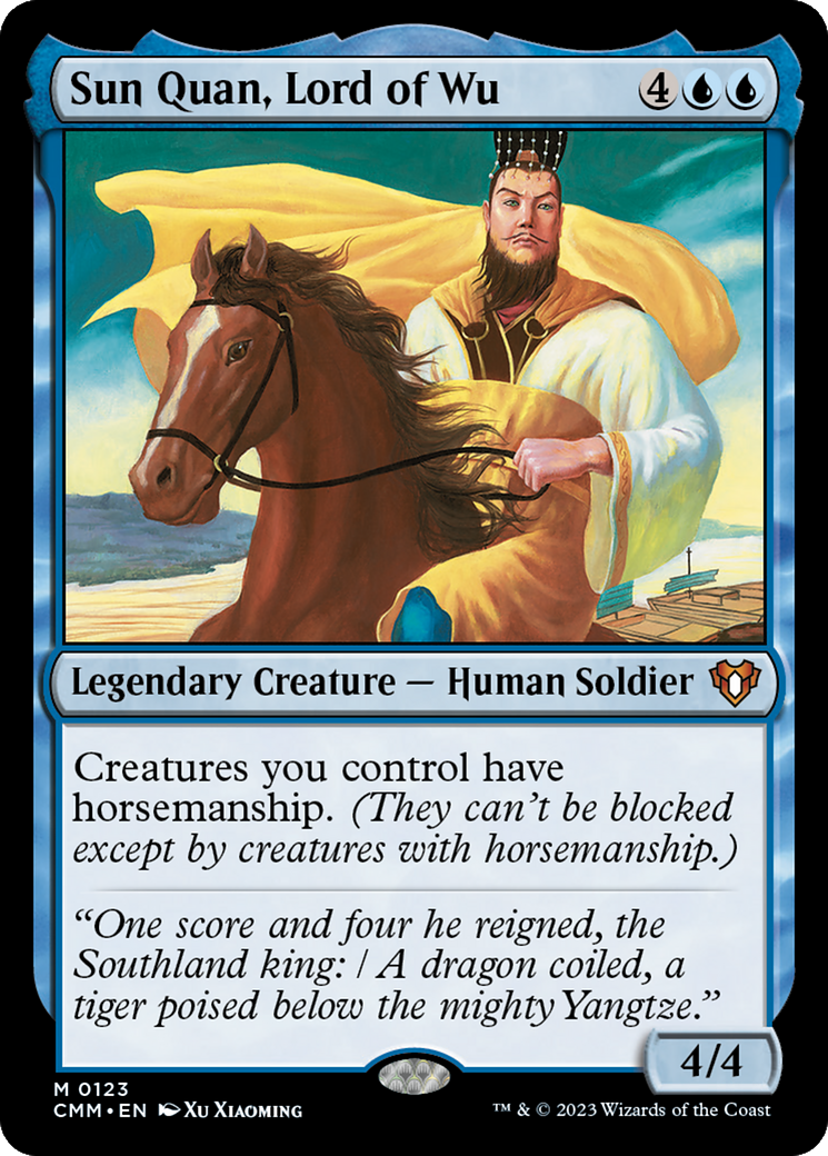 Sun Quan, Lord of Wu (CMM-123)  Foil - Commander Masters