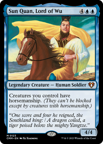 Sun Quan, Lord of Wu (CMM-123)  Foil - Commander Masters