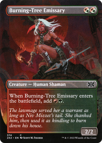 Burning-Tree Emissary (Borderless) (2X2-374)  Foil - Double Masters 2022